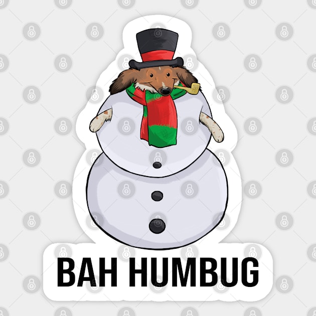 Bah Humbug Pickles Snowman Sticker by DnDoggos